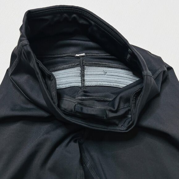 Lululemon Run Crew Tight Size 2 28" Black / True Navy / Steam Blue Striped Nulux - Picture 9 of 12